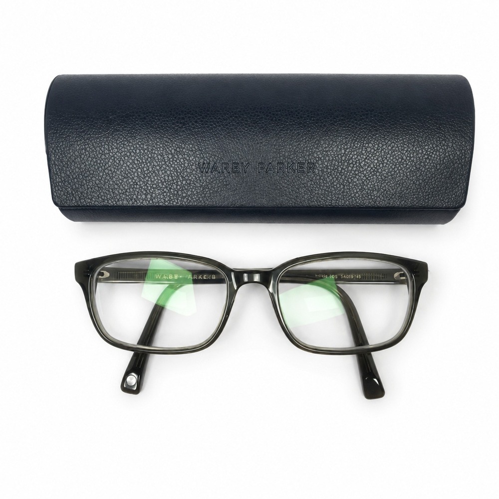 Warby Parker Seymour 720 53-19-145 Eyeglasses OliveGrn Rectangular Frame w/ Case